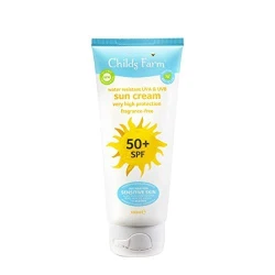 Childs Farm Kids and Baby Sun Cream SPF 50plus Water Resistant UVA and UVB Very High Protection Suitable for Dry, Sensitive and Eczema-prone Skin 100ml